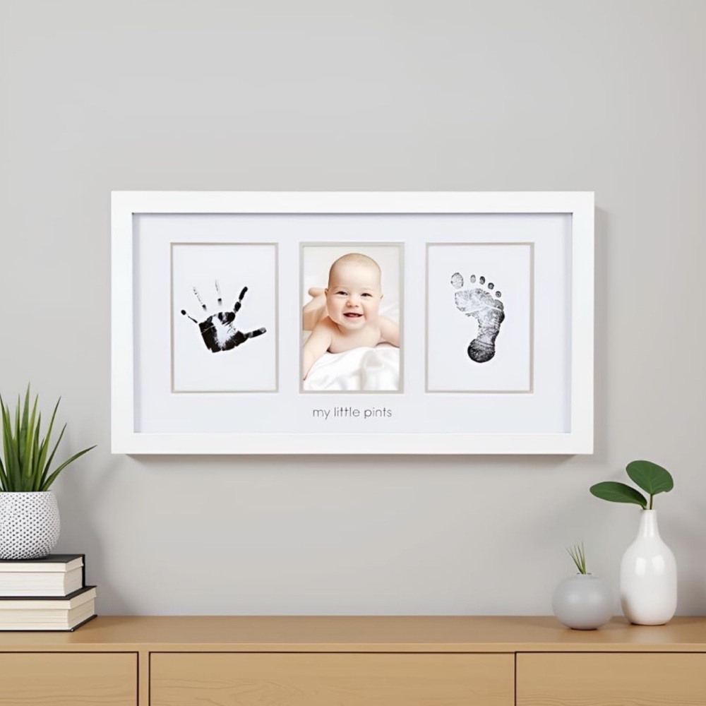 Baby Hand and Footprint Frame Kit Keepsake 
Inkless No Mess Clean-Touch Ink Pad